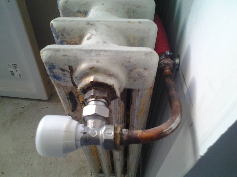 Raccordement de PER sur radiateur