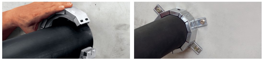 Protection du PVC en traversés de mur ou dalle
