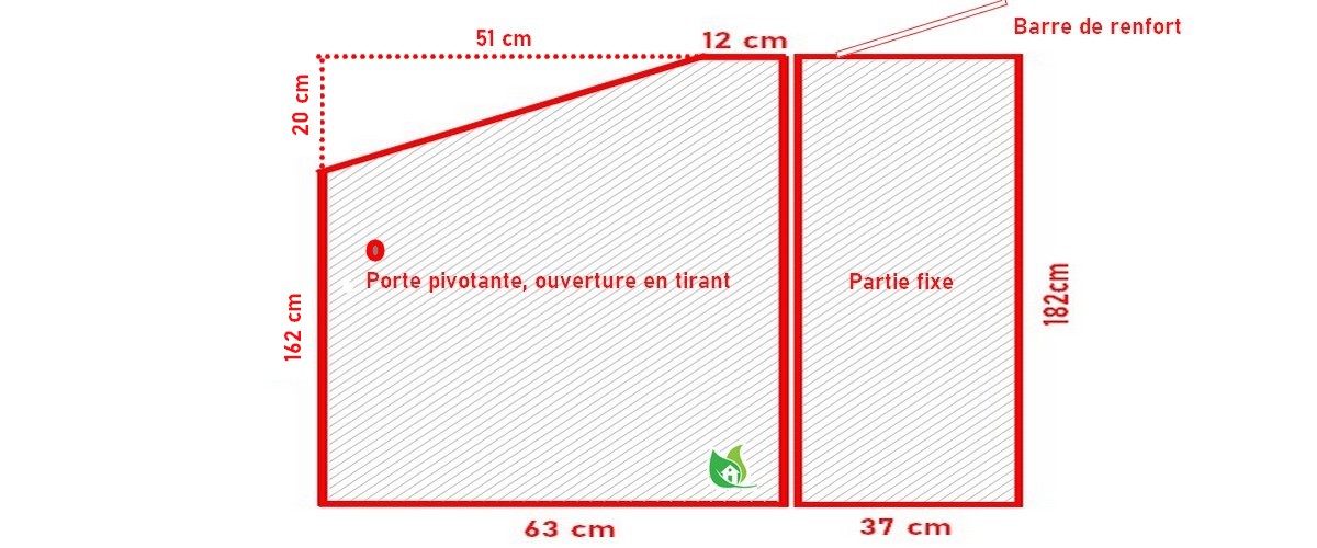 Ou trouver une porte de douche avec pan coupé